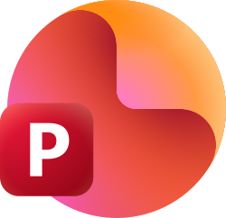 Logo du logiciel de présentation PowerPoint