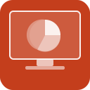 Icône formation au logiciel de présentation PowerPoint